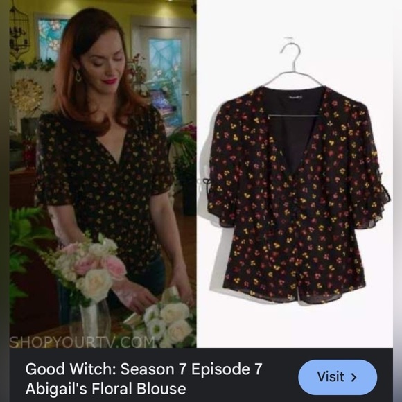 Madewell Silk Daylight Tie-Sleeve Top in Feline Floral - Picture 15 of 15